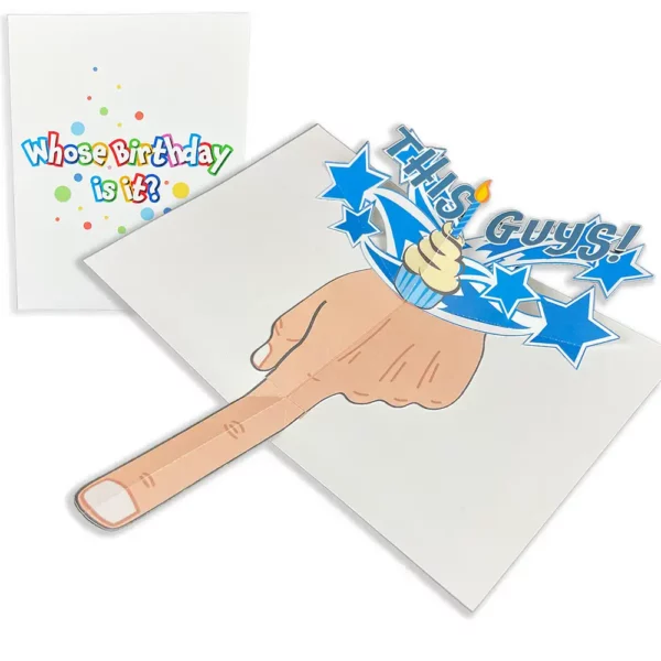 finger point pop-up birthday card