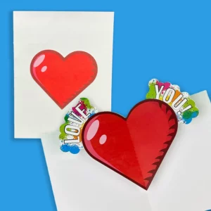 love you pop-up heart greeting card
