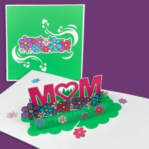mothers day flower pop-up card