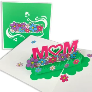 mothers day flower pop-up card