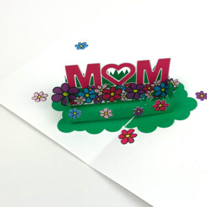 mothers day flower pop up card