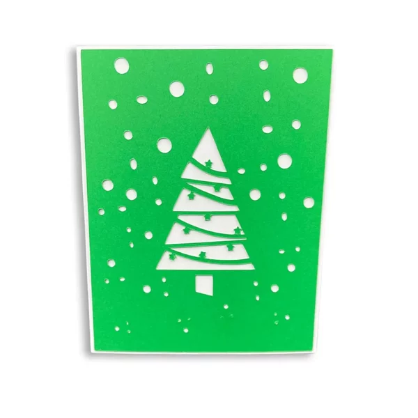 pop up fireplace with christmas tree card