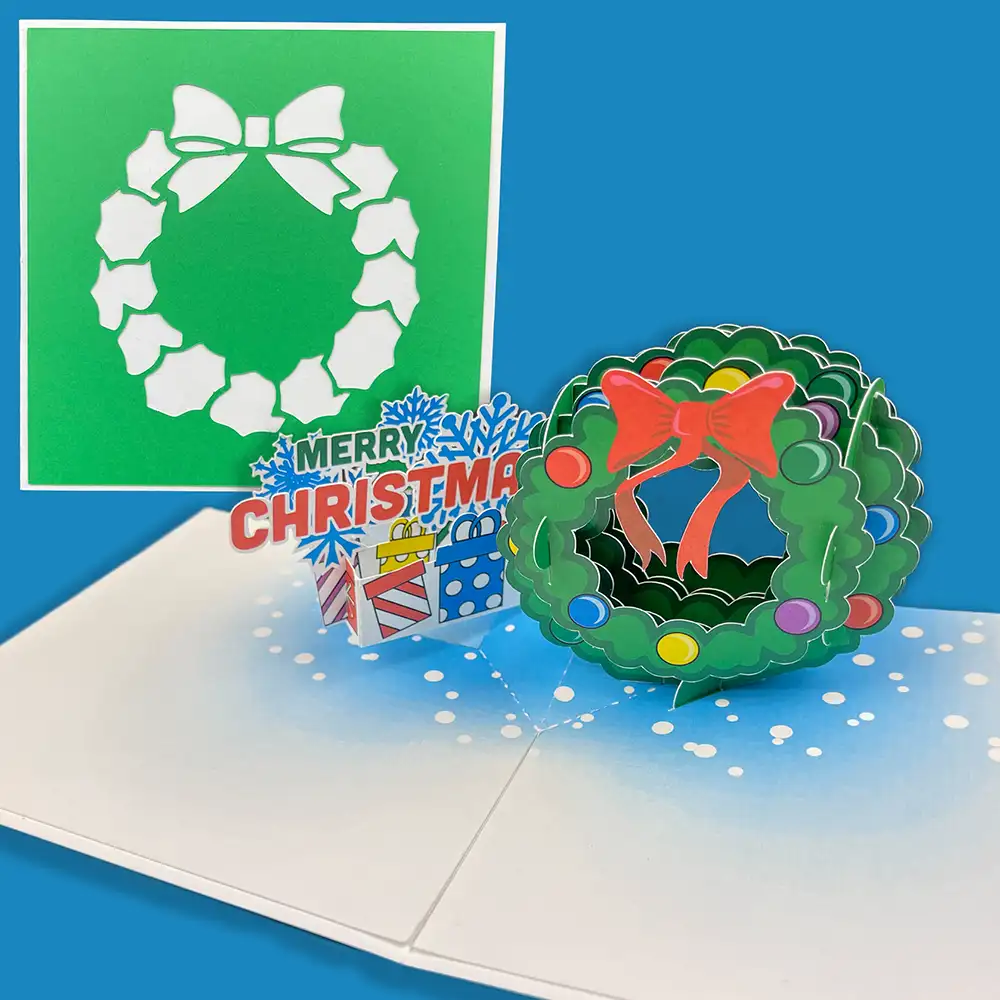 christmas wreath pop-up