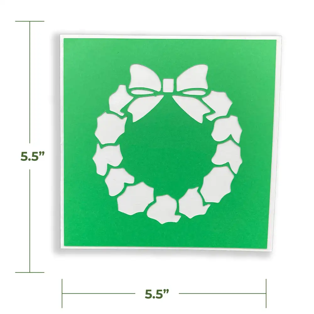 papercut wreath pop-up card