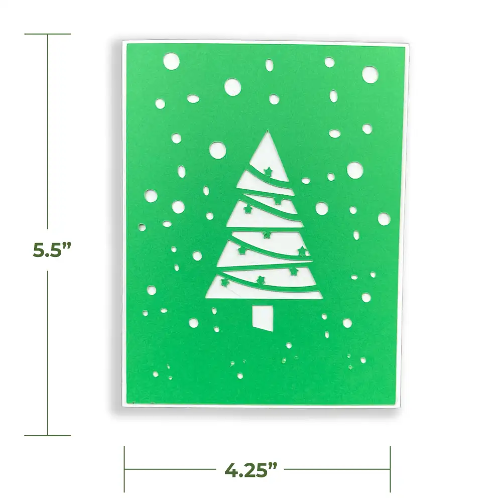 papercut christmas tree pop-up