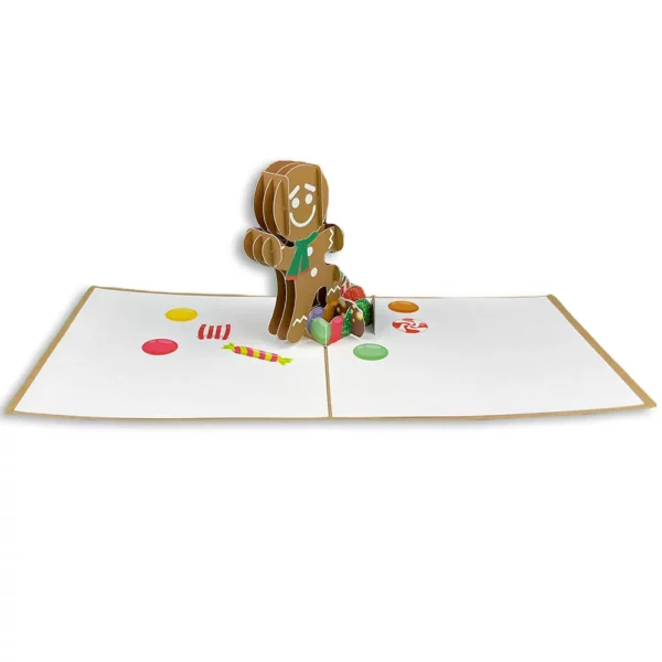 gingerbread man pop up christmas card