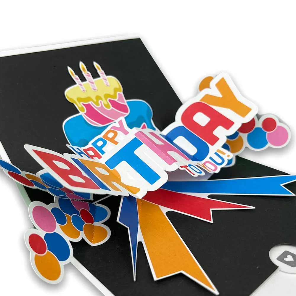 happy birthday to you card pop up cake