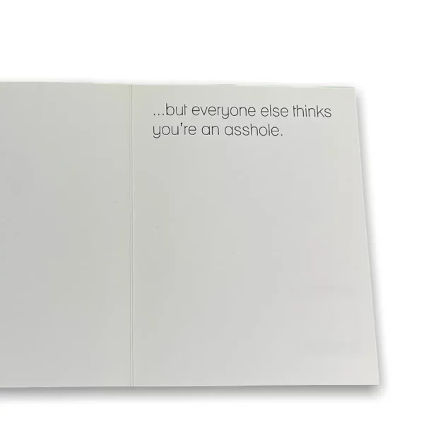jesus loves you greeting card but you're an asshole