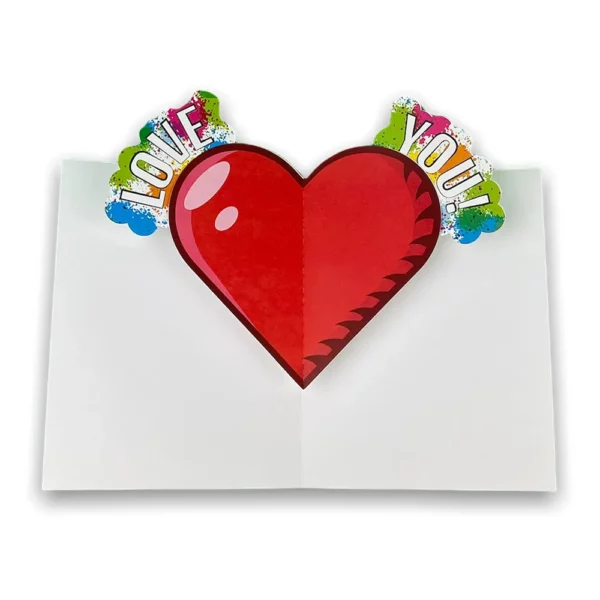 love you pop-up heart greeting card