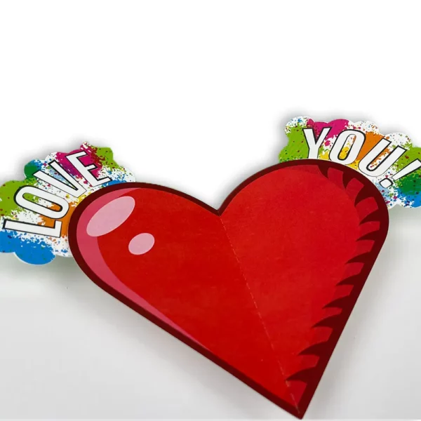 love you pop up heart greeting card