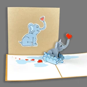 elephant pop-up card