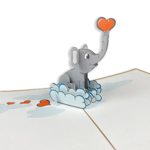 elephant pop up card