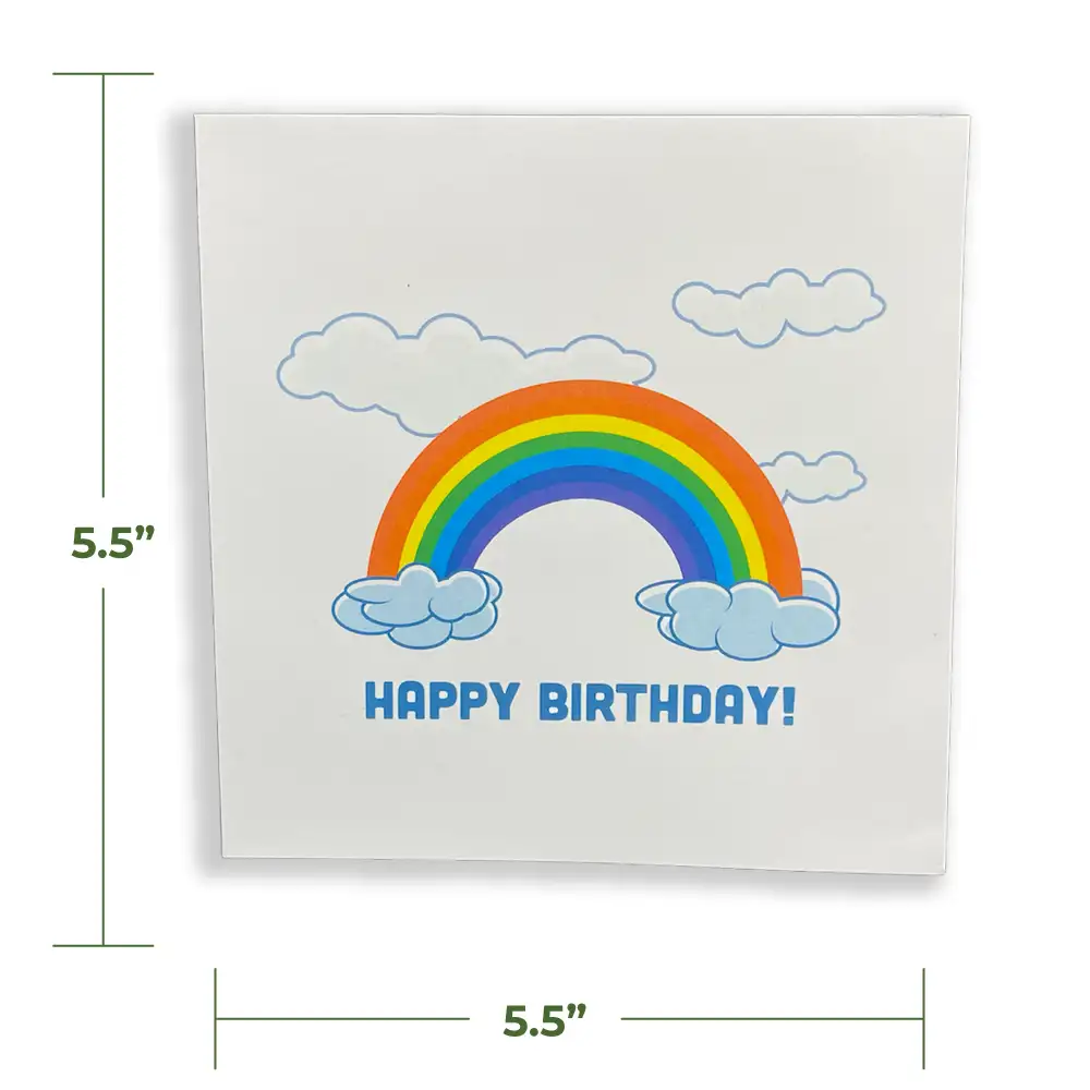 happy birthday rainbow card