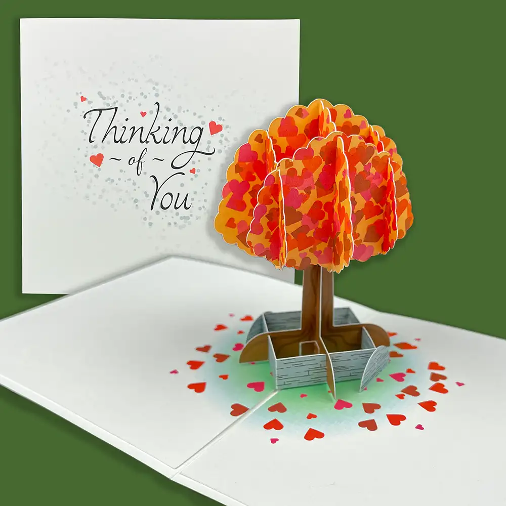 tree of hearts card pop-up