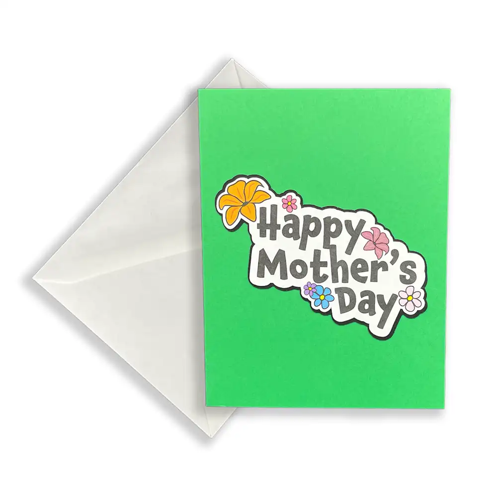 mother's day flower card