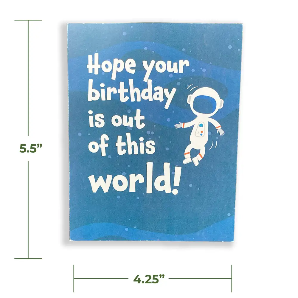 space birthday card