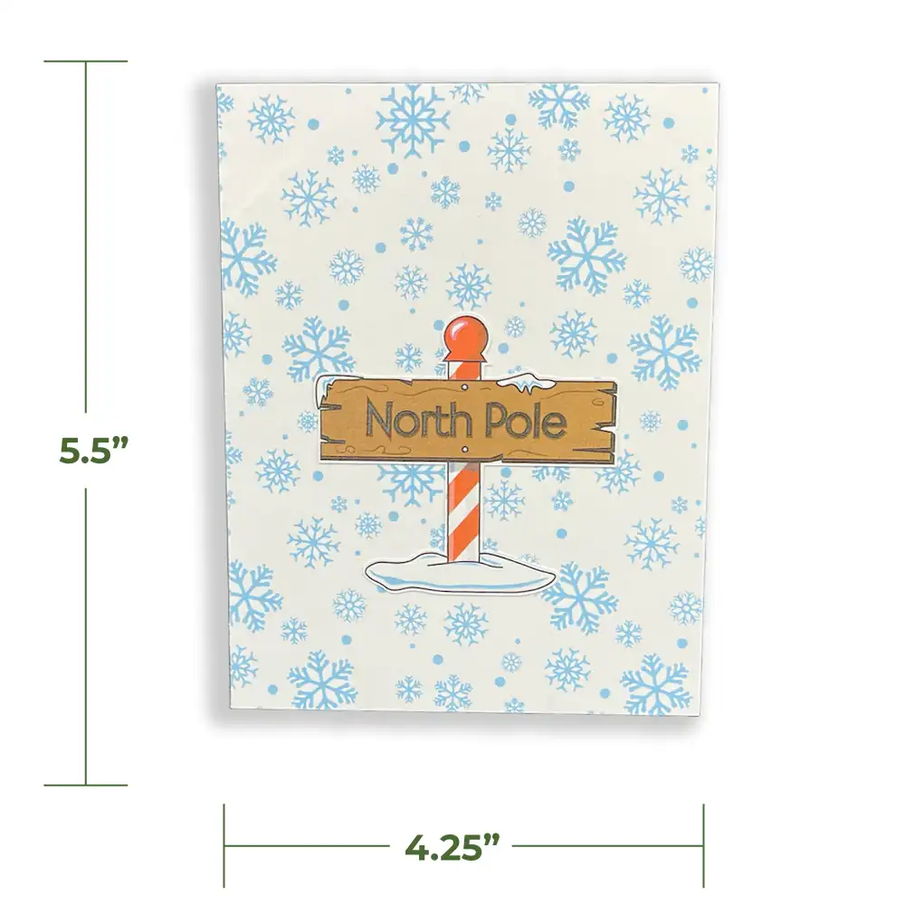 north pole christmas card