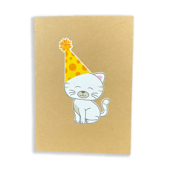 party hat cat card