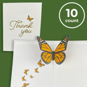 monarch thank you card pop up