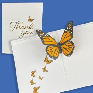 thank you card monarch pop-up