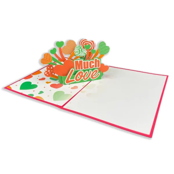 much love hearts card pop-up